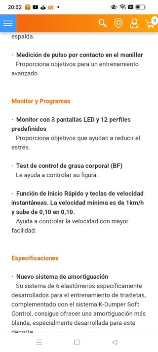 Cinta de correr BH Pioneer R1