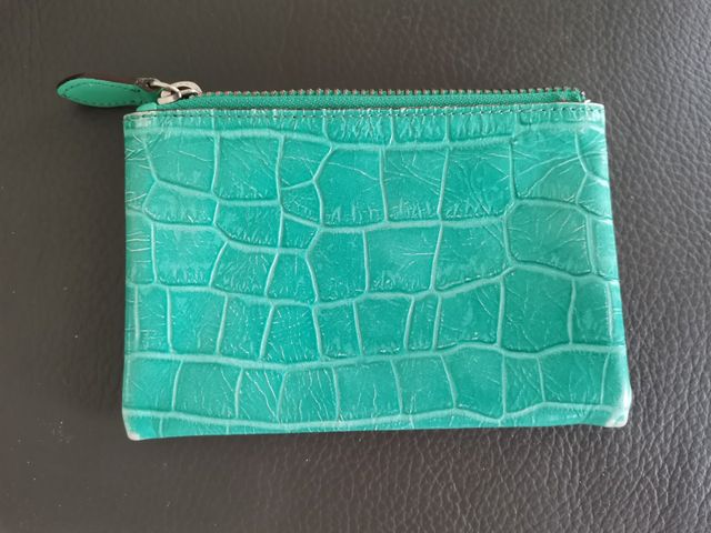 Portafoglio Gloria Ortiz, in pelle, turchese