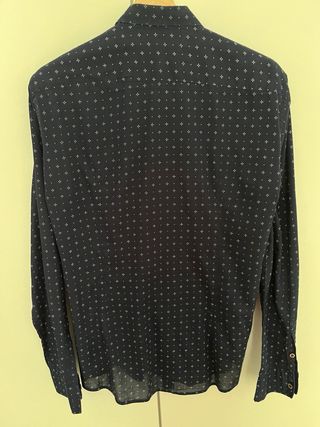 Camicia blu fantasia da uomo