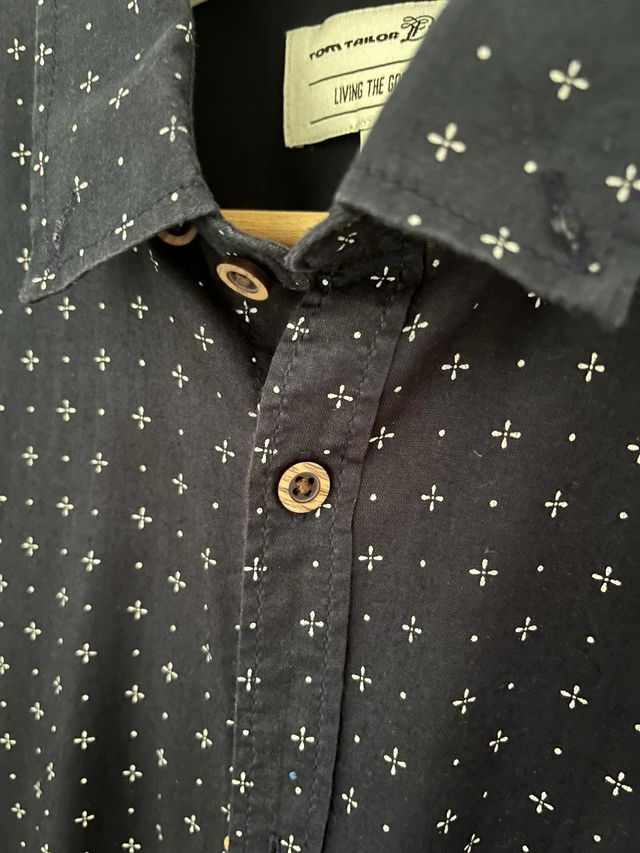 Camicia blu fantasia da uomo