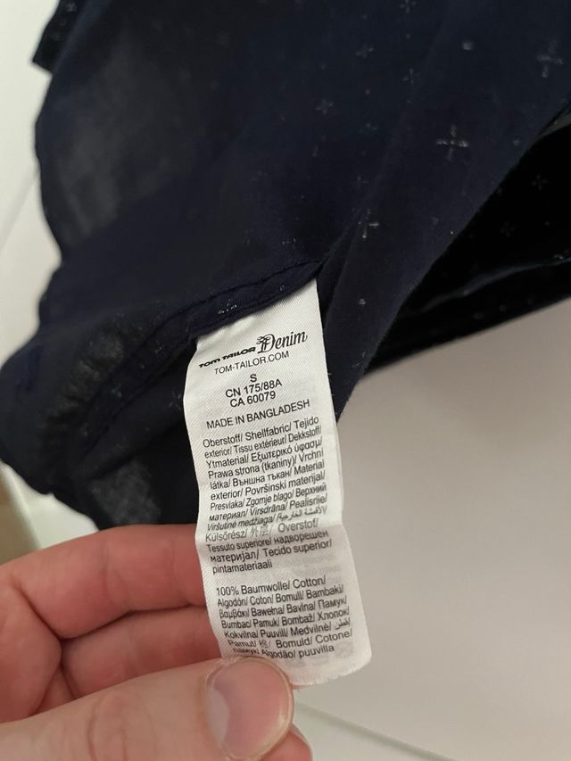 Camicia blu fantasia da uomo