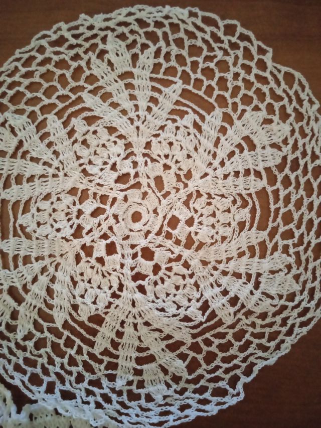 Centrini uncinetto tre pezzi bianco