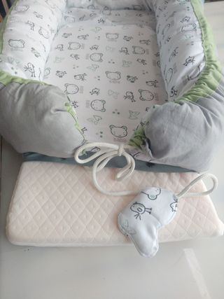 Cama nido con colchón extraíble.