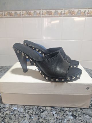 Sandalias negras piel Farrutx