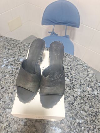 Sandalias negras piel Farrutx