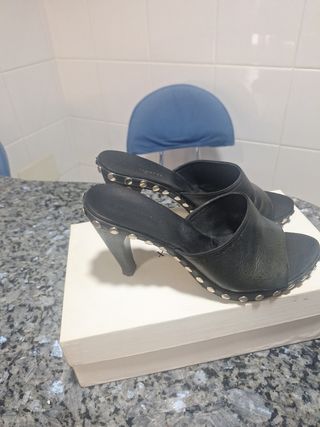 Sandalias negras piel Farrutx