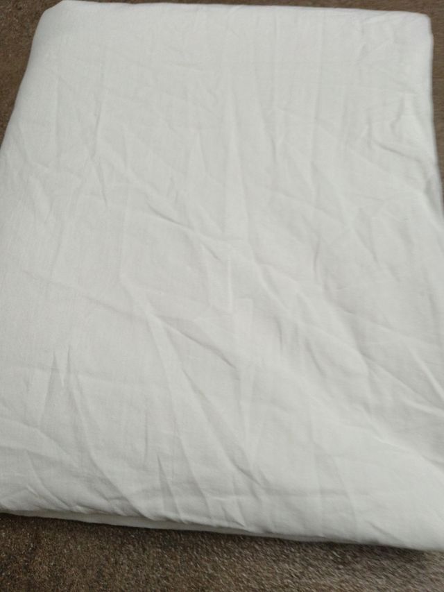 Lenzuola matrimoniale in cotone leggero bianco