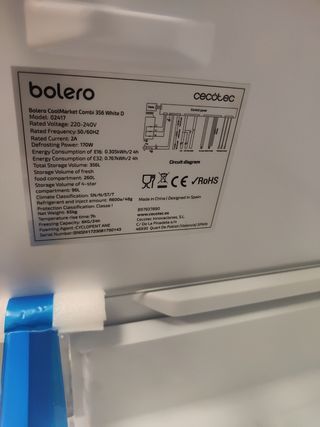 Nevera cecotec no Frost 