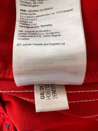 Pantaloni Adidas Firebird Rosso Bianco S