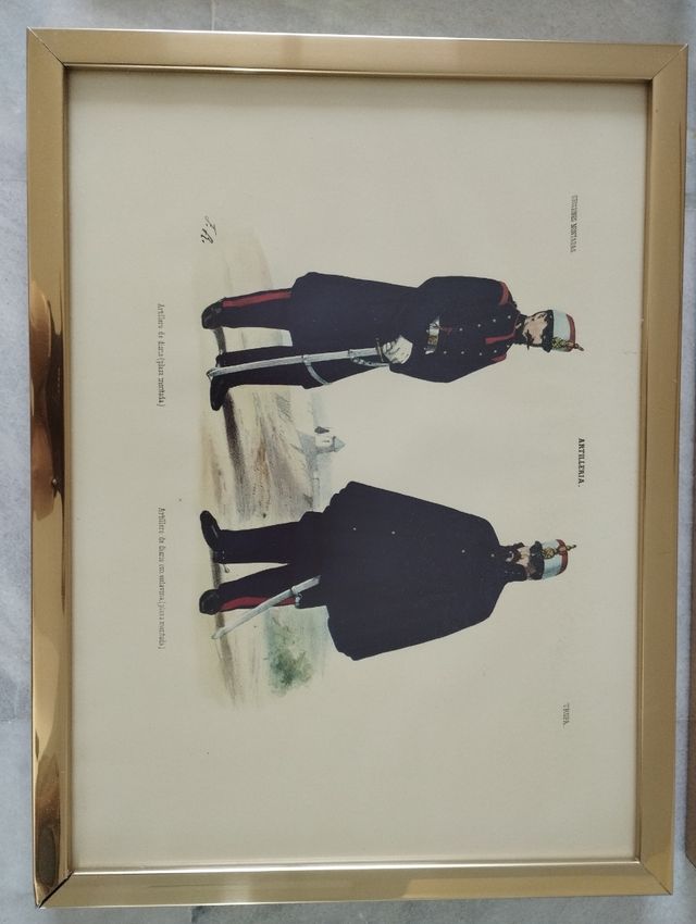 Colección láminas uniforme artillería