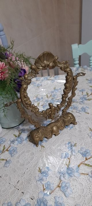 Espejo antiguo basculante francés en bronce