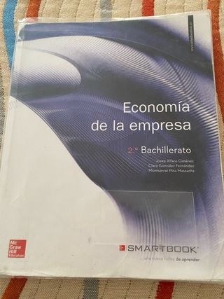 Libro de 2 Bachillerato de Economia de la empresa