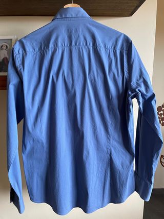 CAMISA AZUL MANGA LARGA