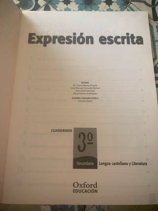 Cuaderno 3 ESO Expresion Escrita. Lengua Castellan
