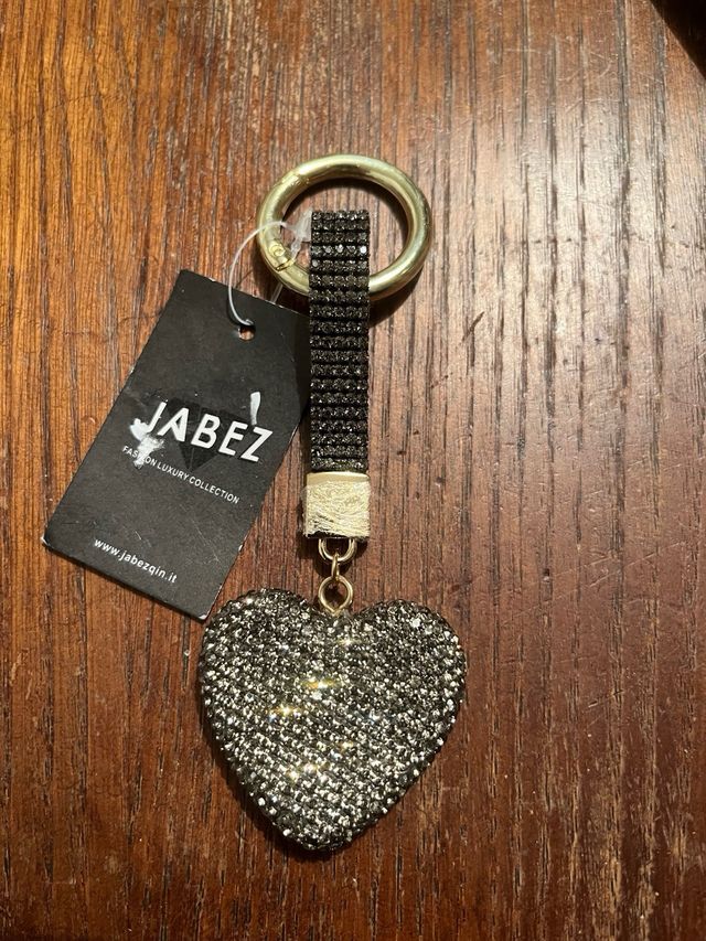 Portachiavi cuore con strass