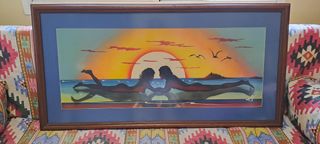 Cuadro de pareja vintage muy grande