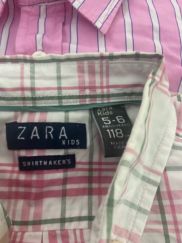 2 camisas de zara manga larga talla 5/6