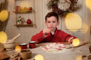 Escenario fotográfico Navidad cocina galletas