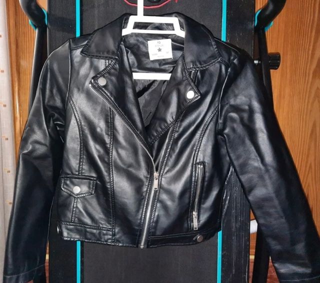 Cazadora de cuero niña