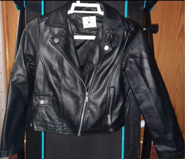 Cazadora de cuero niña