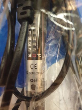 2 calentadores termómetros acuario peces