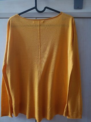 Jersey fino mujer mostaza