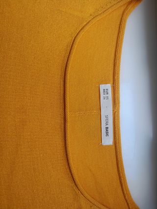 Jersey fino mujer mostaza