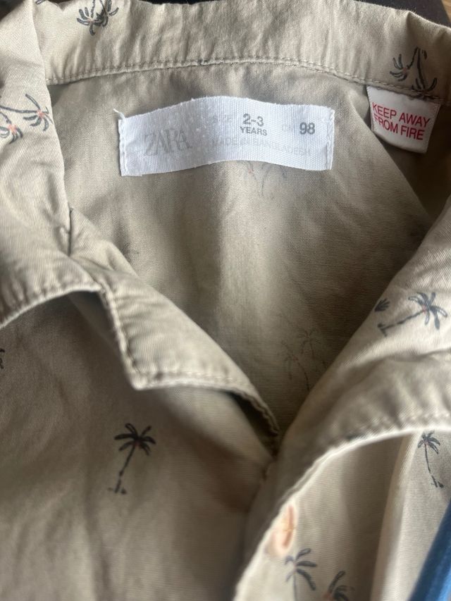 Camisa niño zara manga corta 3 años