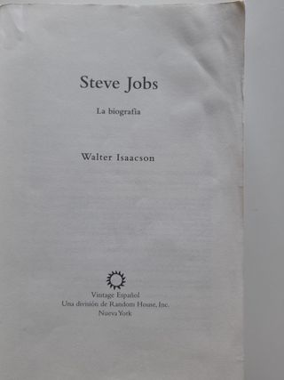 La biografía "Steve Jobs" de Walter Isaacson