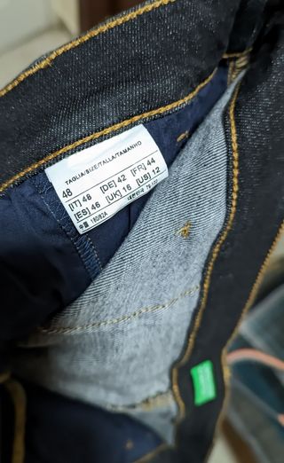 Falda vaquera mujer. Benetton. Talla46