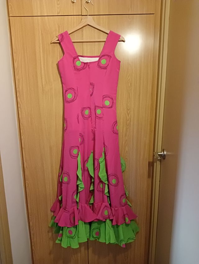 Vestido flamenco rosa