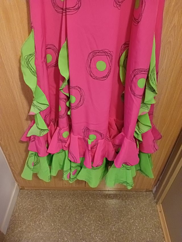 Vestido flamenco rosa