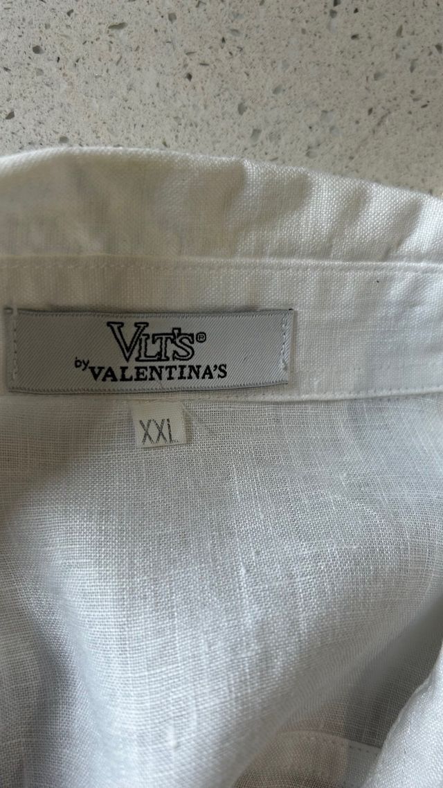 Camicia da donna bianca in lino tg. XXL