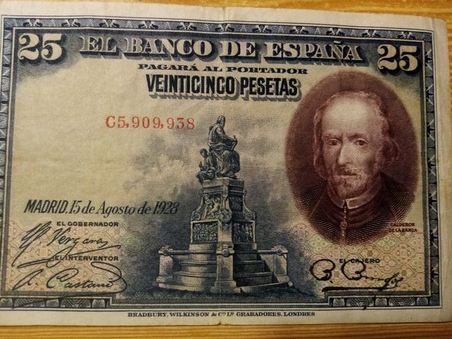 billetes de 25 pesetas