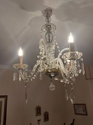 Lámpara cristal antigua