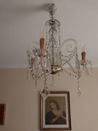 Lámpara cristal antigua