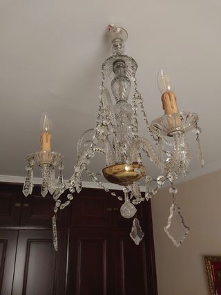 Lámpara cristal antigua
