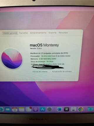 Macbook air del 2015