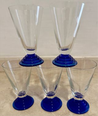 5 calici vino cristallo