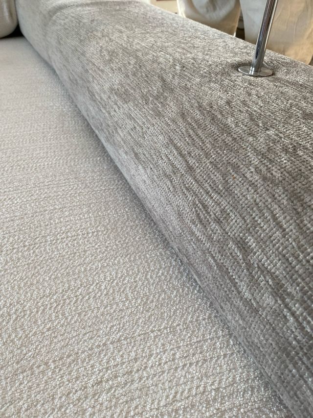 Sofa Chaise longe blanco/gris claro 1,75x1,10