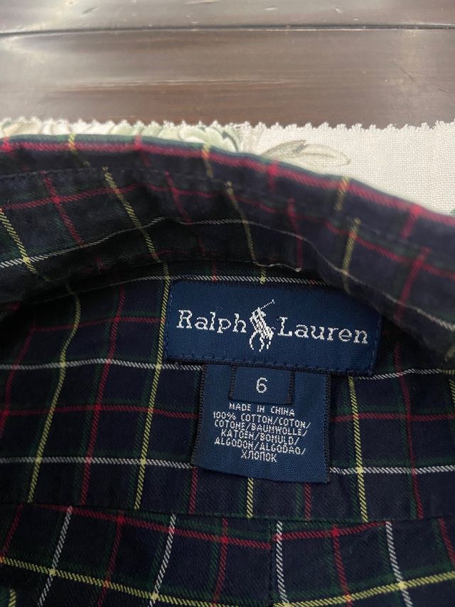 Camisa de cuadros  ralph lauren 6 años . 10€
