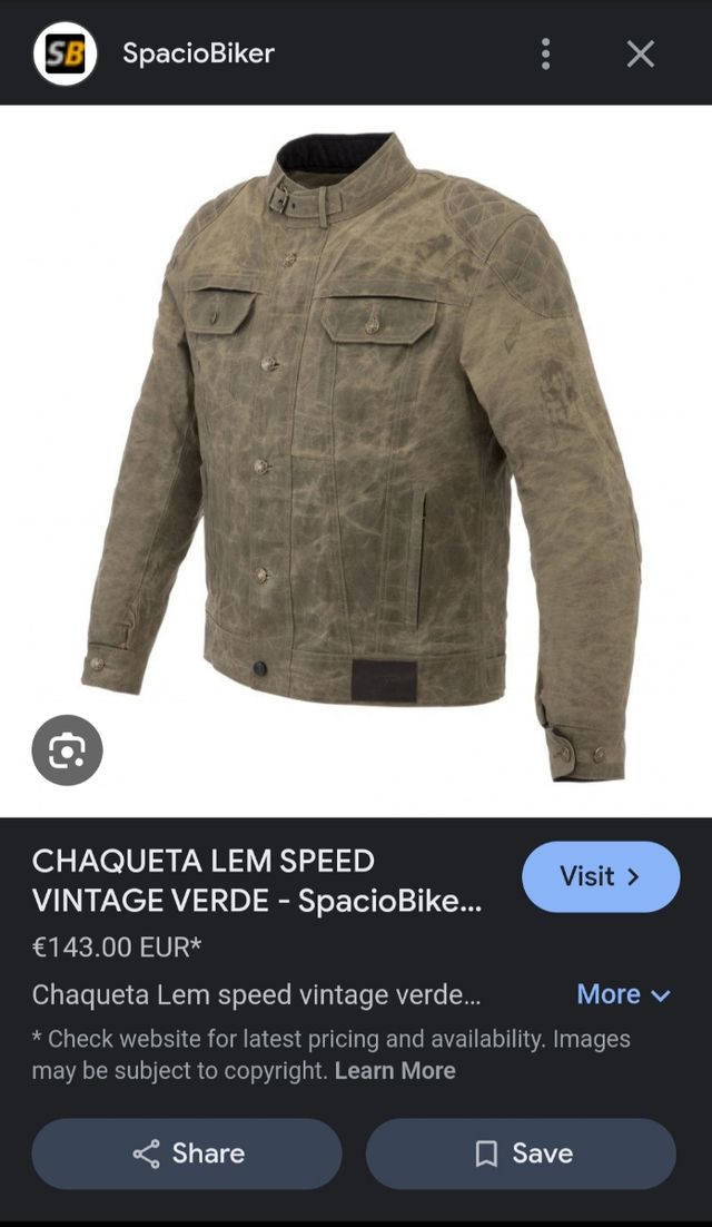 Jaqueta moto M verano vintage style