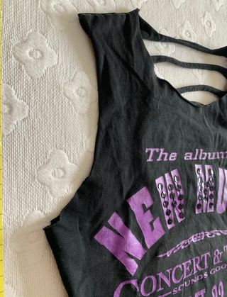 Camiseta sexy rockera negra Bershka talla M