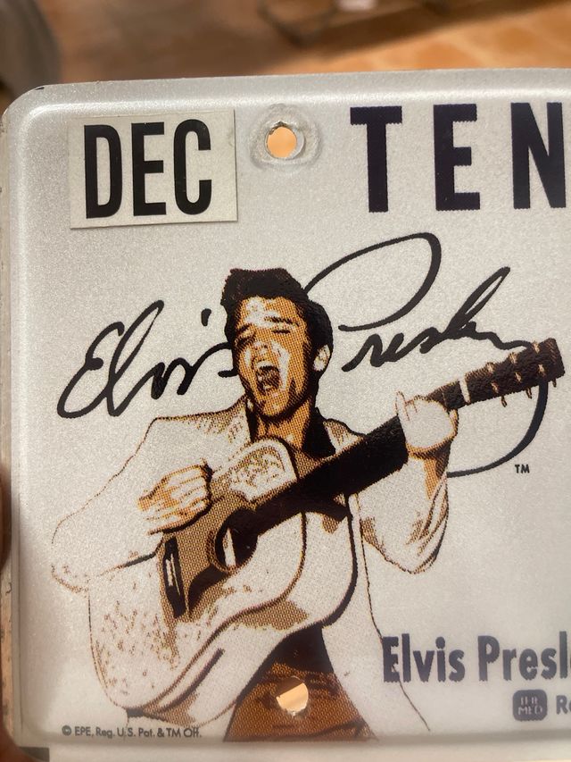 Matricula Elvis Presley Tennessee E.U.A