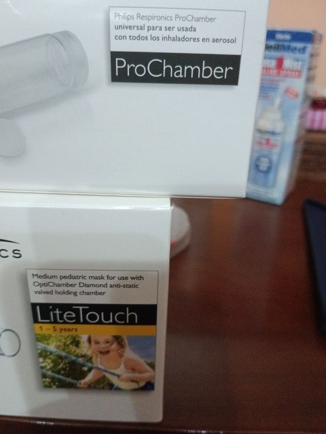 Mascarilla y cámara Prochamber