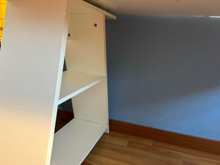 Mesa tablero escritorio blanca y cristal
