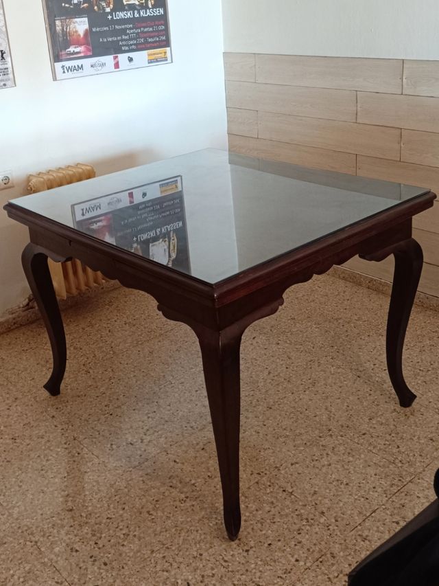 Mesa de comedor desplegable restaurada