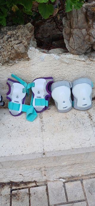 Patines en línea infantiles casco y protecciones 