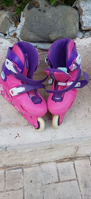 Patines en línea infantiles casco y protecciones 