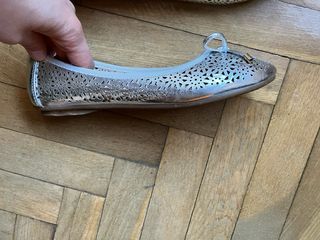 Zapatos manoletinas plateadas talla 39